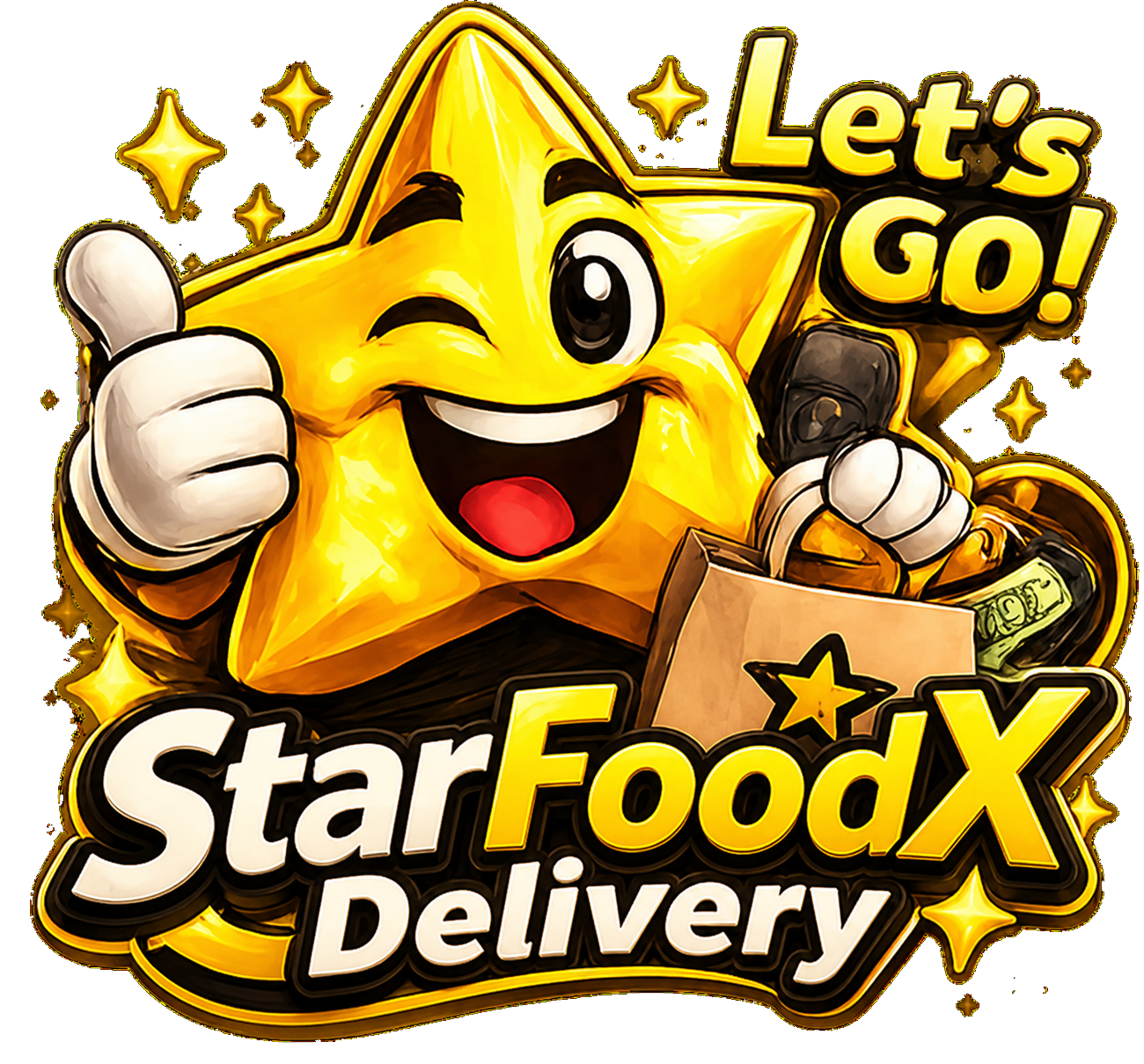 Logo oficial StarFoodX Delivery